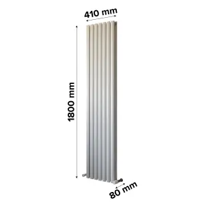 Ximax Champion Duplex CHD18041W White Vertical Designer 4378BTU Radiator, (W)410mm x (H)1800mm