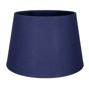 Traditional Linen Fabric Drum Shade for Pendant & Lampshade Navy / 13cm H x 20cm W x 20cm D