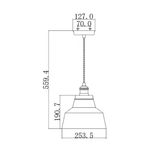 Elstead Baskin 1 Light Dome Ceiling Pendant Polished Nickel, E27