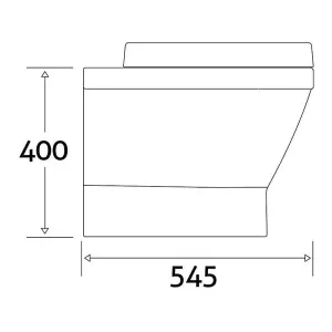 Aquarius Square Design Back to Wall Toilet with Soft Close Wrap Over Seat