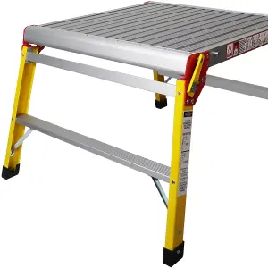 Excel Fibreglass Work Bench Platform Heavy Duty Folding Hop Up 600mm x 600mm