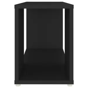 Berkfield TV Cabinet Black 60x24x32cm Engineered Wood