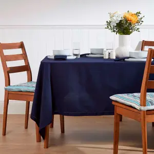 Homescapes Navy Blue Tablecloth 137 x 178 cm