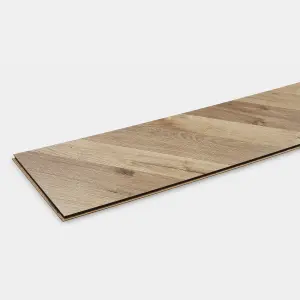 GoodHome Heanor Herringbone Light oak effect Laminate Flooring, 2.7m²