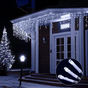 490 LED Icicle String Lights - Indoor & Outdoor Use