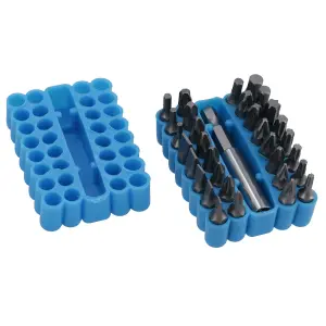 33pc Magnetic Screwdriver Bit Set With 1/4in Angled 20 Degree Drill Attachment