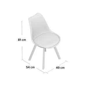 Highlands Dining Chair (Set of 4) White