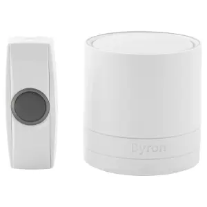 Byron White Wireless Battery-powered Door chime kit