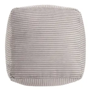 icon Theo Corduroy Bean Bag Pouffe Grey Footstool Bean Bags