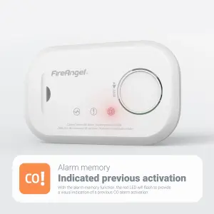 FireAngel FA6813 Wireless Standalone Carbon monoxide Alarm with Replaceable battery