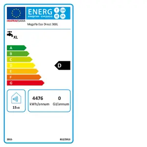 Heatrae Sadia Megaflo Eco 300DD Direct Unvented Hot Water Cylinder 95050473