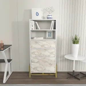 Decorotika - Utopia Bookcase Bookshelf Shelving Unit with 3 Cabinets and 2 Shelves