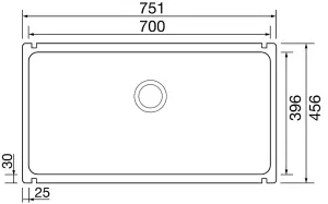 Clearwater Avola Ceramic White Gloss Kitchen Sink Single Bowl Undermount - AVOU700WH + Waste Kit