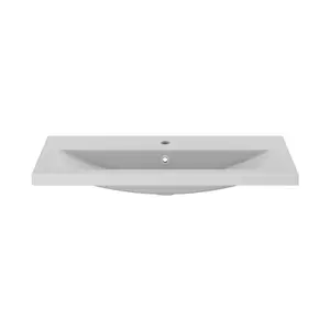 GoodHome Nira Gloss White Rectangular Vanity Basin (W)80cm