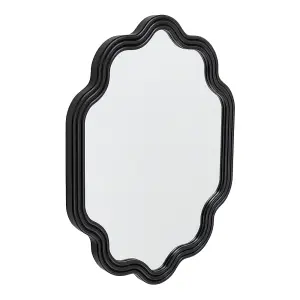 Metal Decorative Wall Mounted Shatterproof Mirror with Black Frame