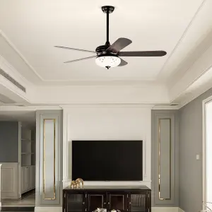 Costway 52" Indoor Ceiling Fan w/ Light & Remote Control