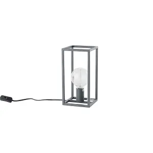 Luminosa Industrial And Retro Table Lamp Grey 1 Light , E27