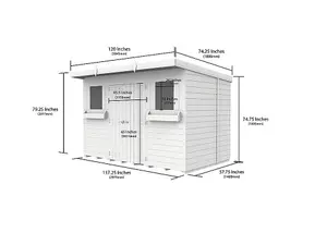 DIY Sheds 10x5 Pent Summer Shed Loglap