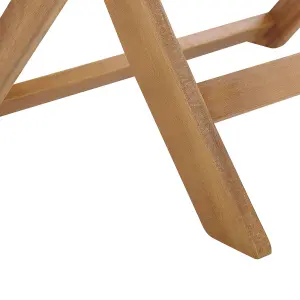 Set of 6 Garden Chairs TOLVE Acacia Wood Light Wood