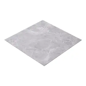 24Pcs Marble Texture Self-adhesive PVC Flooring Tile 2mm Thickness Square Flooring Tile