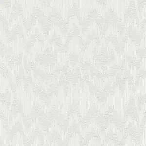 Galerie Escape Silver, Grey, White Glitter Chevron Smooth Wallpaper