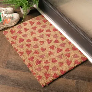 Hearts Coir Doormat (60 x 40cm)