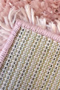 Lagom Collection Solid Design Shaggy Rug in Pink