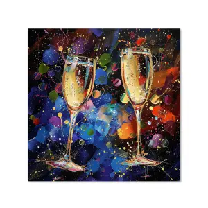 Splashart Champagne Flutes Kitchen Splashback