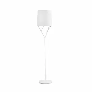 Luminosa Tree 1 Light Floor Lamp White, E27