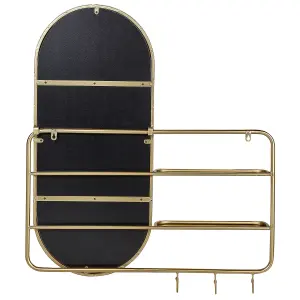 Beliani Modern Wall Mirror BRION Metal Gold