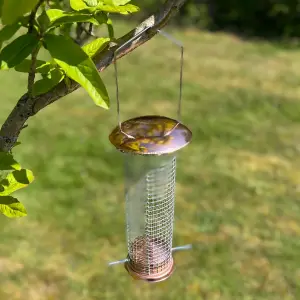 Copper Style Hanging Bird Nut Feeder