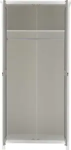 Vermont 2 Door Wardrobe in White and Grey