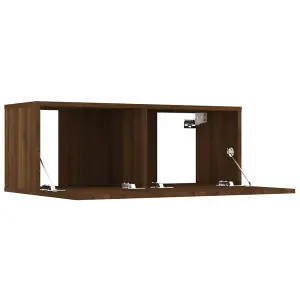 Berkfield 7 Piece TV Cabinet Set Brown Oak Engineered Wood