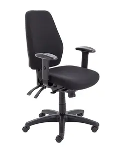 Rainbow Zebra Ergonomic Black Office Chair with Height Adjustable Arms