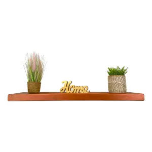 Handmade Wooden Rustic Floating Shelf 220mm Copper Length of 220cm