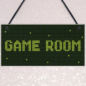 Red Ocean Game Room Sign Gamer Gift Boys Bedroom Decor Man Cave Games Room Sign