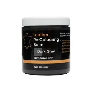 Furniture Clinic Leather Recolouring Balm, Dark Grey, 250ml