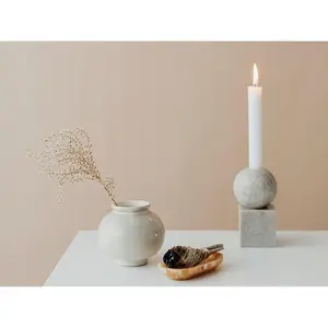 White Table Household Dinner Tapered Candles, Decorative Household Candles, 6 Hours Burning Time, 18cm / 7" Long (Pack of 24)