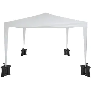 Gazebo Weights Set of 4 - fill with sand, waterproof and durable - black