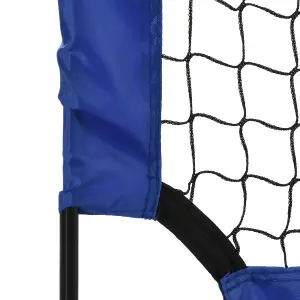 HOMCOM Football Goal Folding Outdoor with All Weather Net 6'x3' Blue