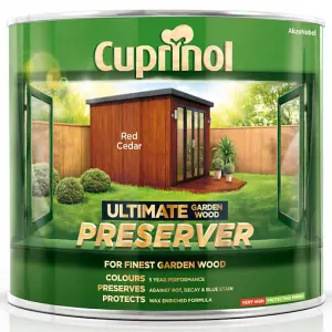 Cuprinol Ultimate Garden Wood Preserver 1L All Colours Red Cedar