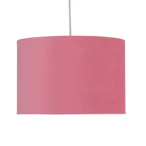 First Choice Lighting Set of 2 Flamingo Velvet Pink Flamingo Design 30cm Pendant or Table Lamp Shades