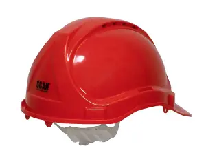 Scan YS-4 Safety Helmet - Red SCAPPESHR