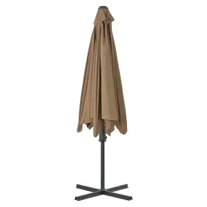 Berkfield Outdoor Parasol with Steel Pole 300 cm Taupe