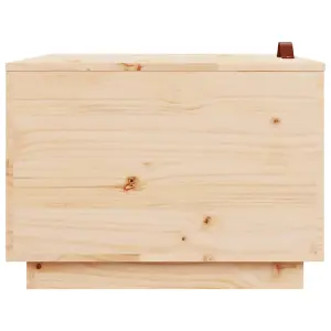 Berkfield Storage Boxes with Lids 3 pcs Solid Wood Pine