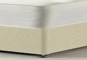 Somnior Linen Beige Memory Foam Divan Bed With Mattress And 2 Drawers - King