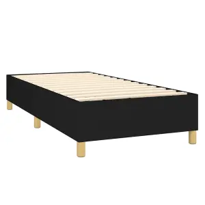 Berkfield Box Spring Bed Frame Black 90x190 cm 3FT Single Fabric