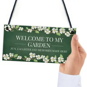 Red Ocean Garden Welcome Signs Novelty Garden Shed Plaques Home Decor Garden Gifts For Her