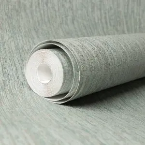 Galerie Feel Blue Metallic Bamboo Lines Wallpaper Roll