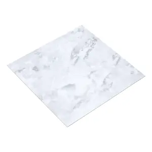 24 Pcs Marble Effect Self Adhesive Vinyl Floor Tiles Set Square Stick on Floor Planks, 45.72m L x 45.72cm W